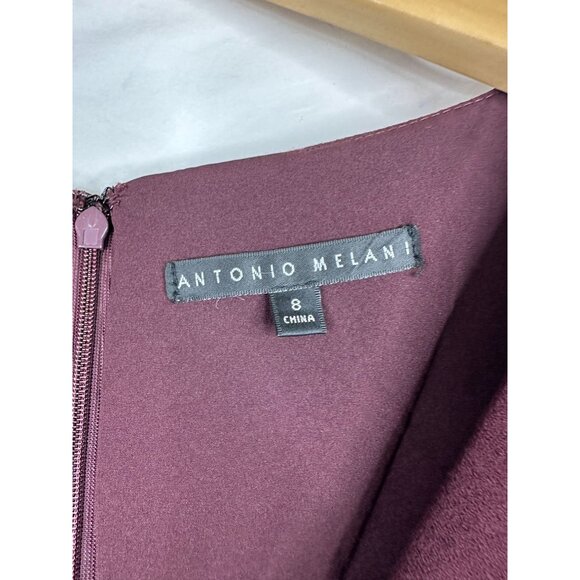 Antonio Melani Sleeveless Ruffle Dress size 8‎ Purple - Picture 2 of 6